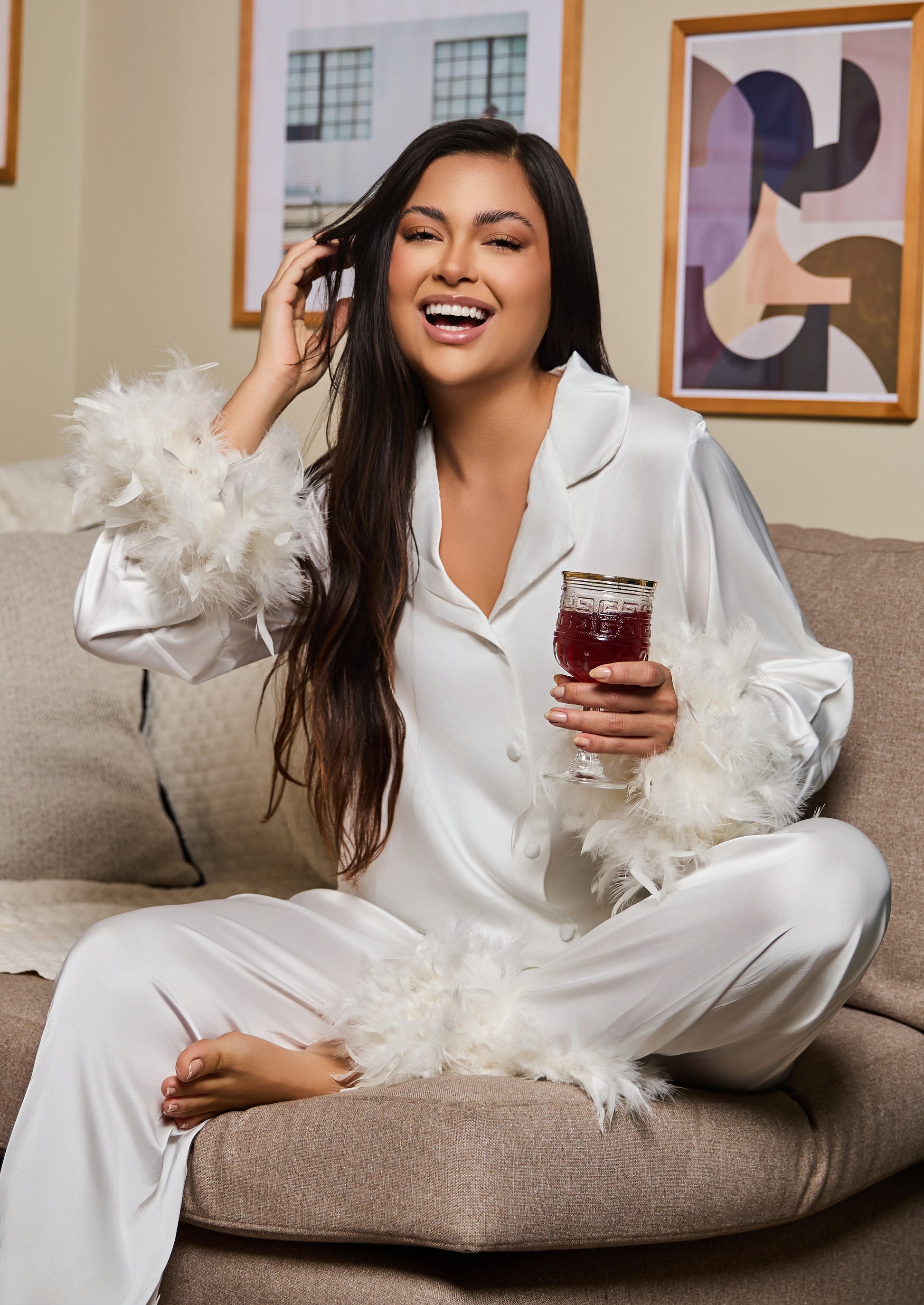 Luxury White Satin Set – Bride Edition