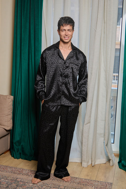 Black Luxe Satin Set