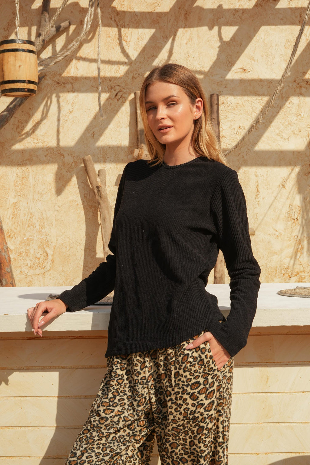 Cozy Tiger Ribbed Velvet Set