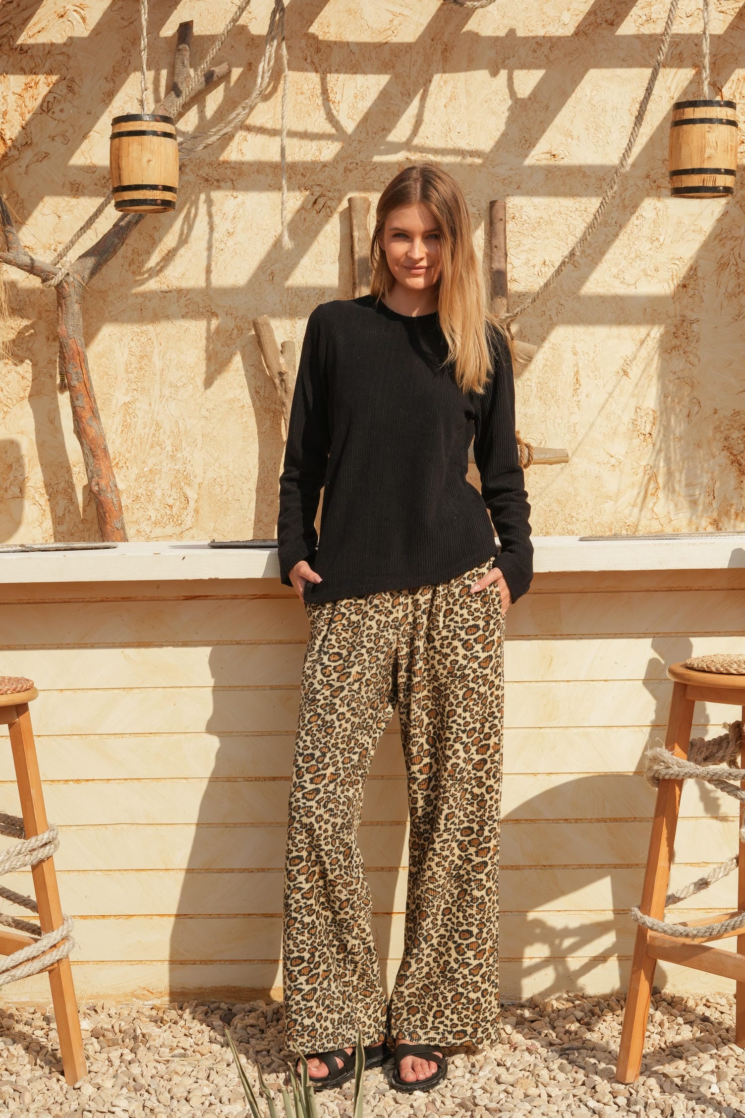 Cozy Tiger Ribbed Velvet Set