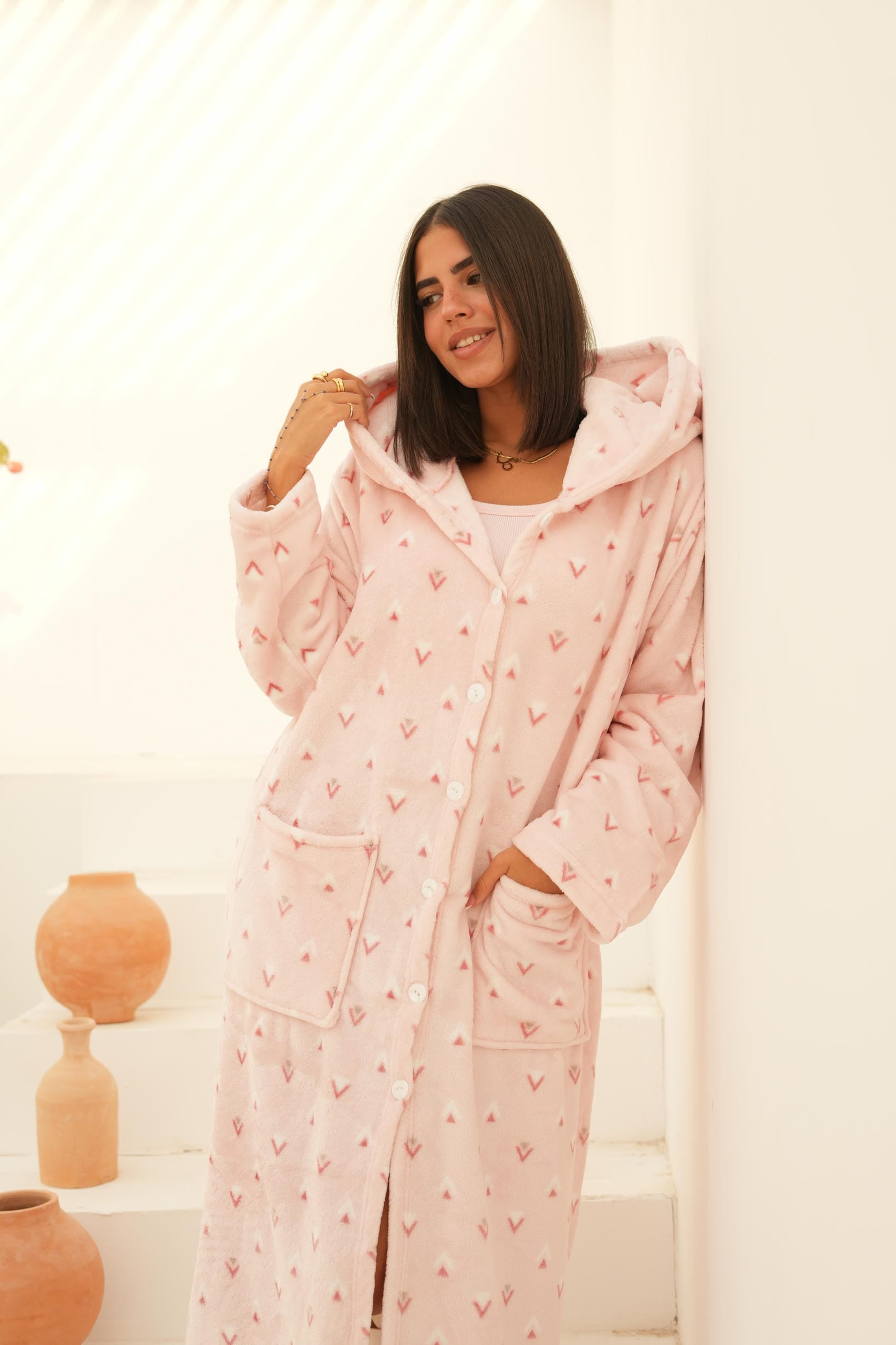 Cozy Pink Charm Robe