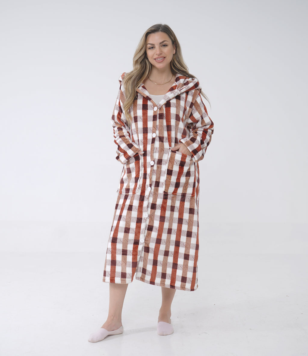 Cozy Plaid Charm Robe