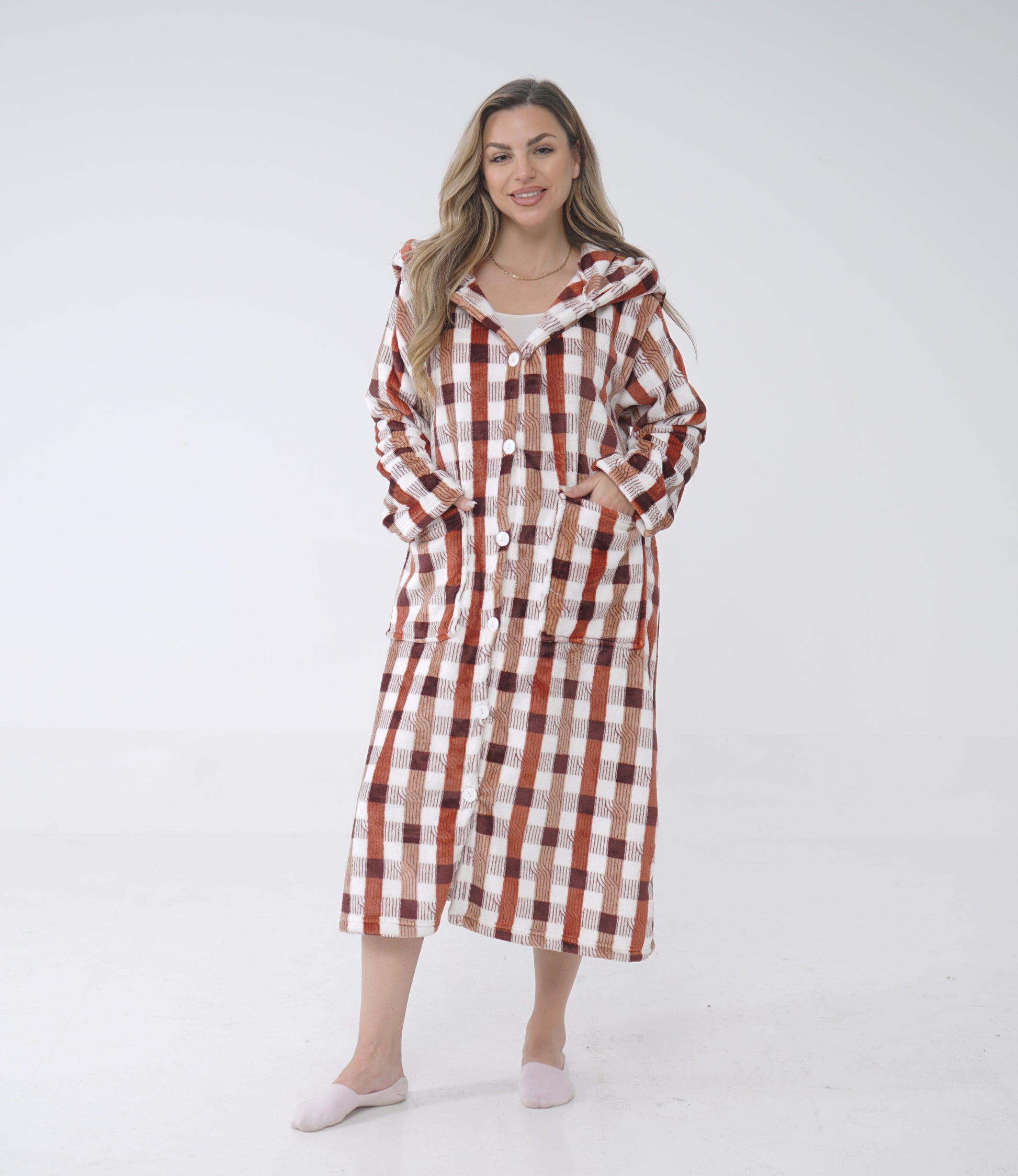 Cozy Plaid Charm Robe