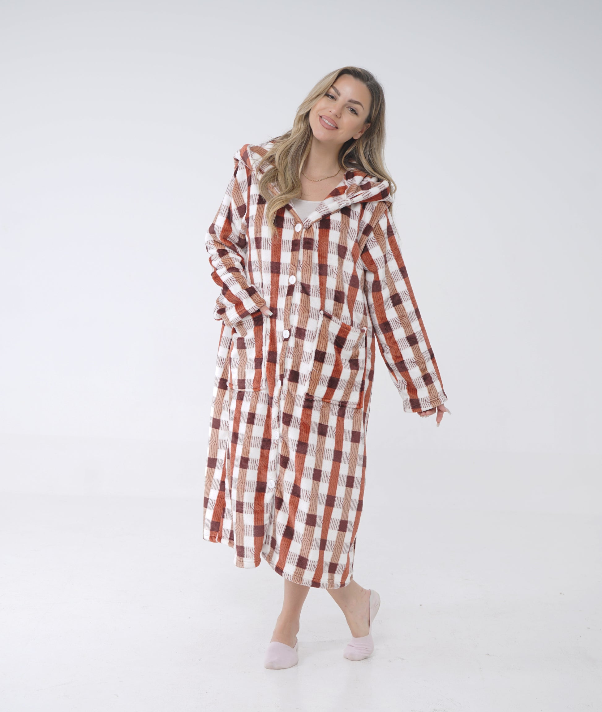 Cozy Plaid Charm Robe