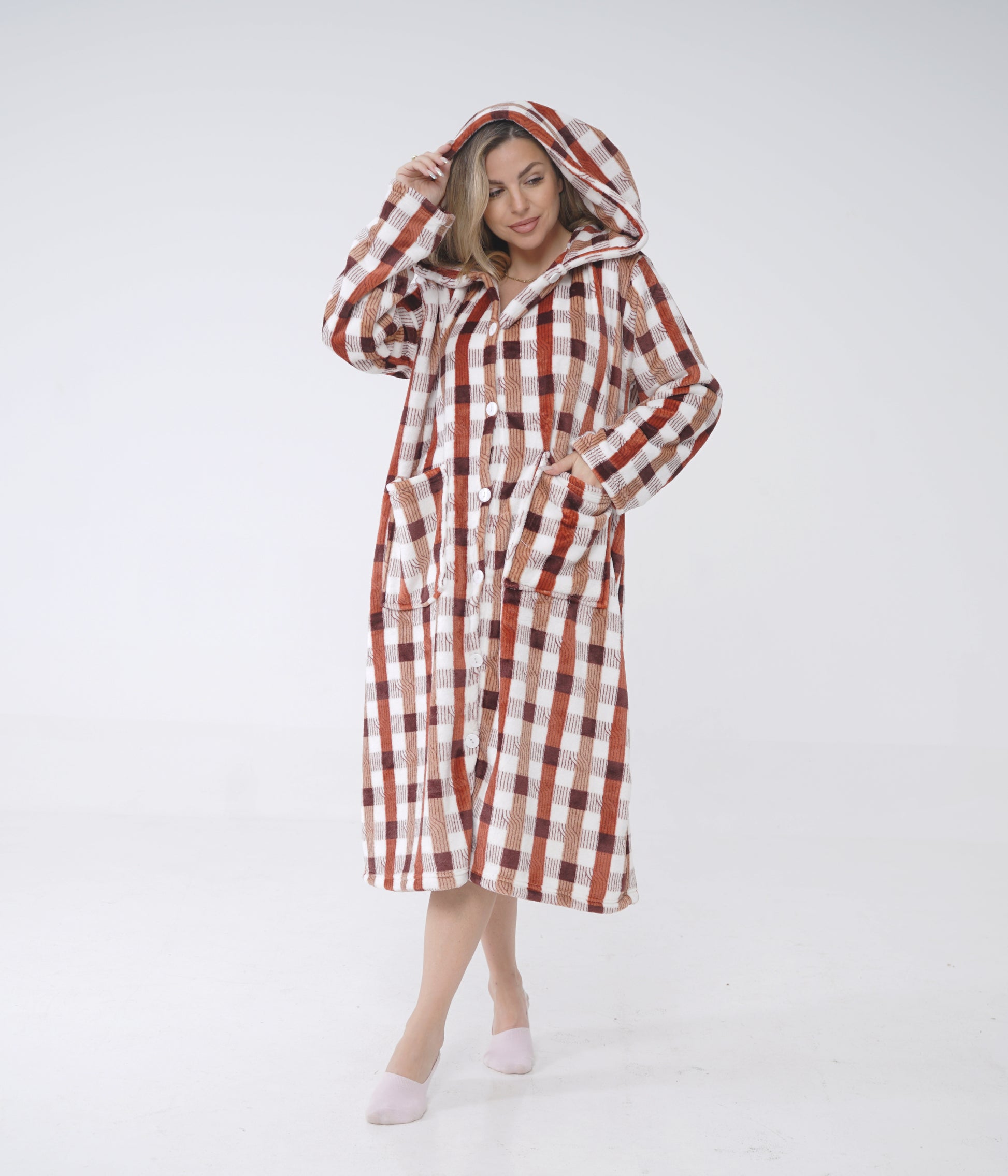 Cozy Plaid Charm Robe