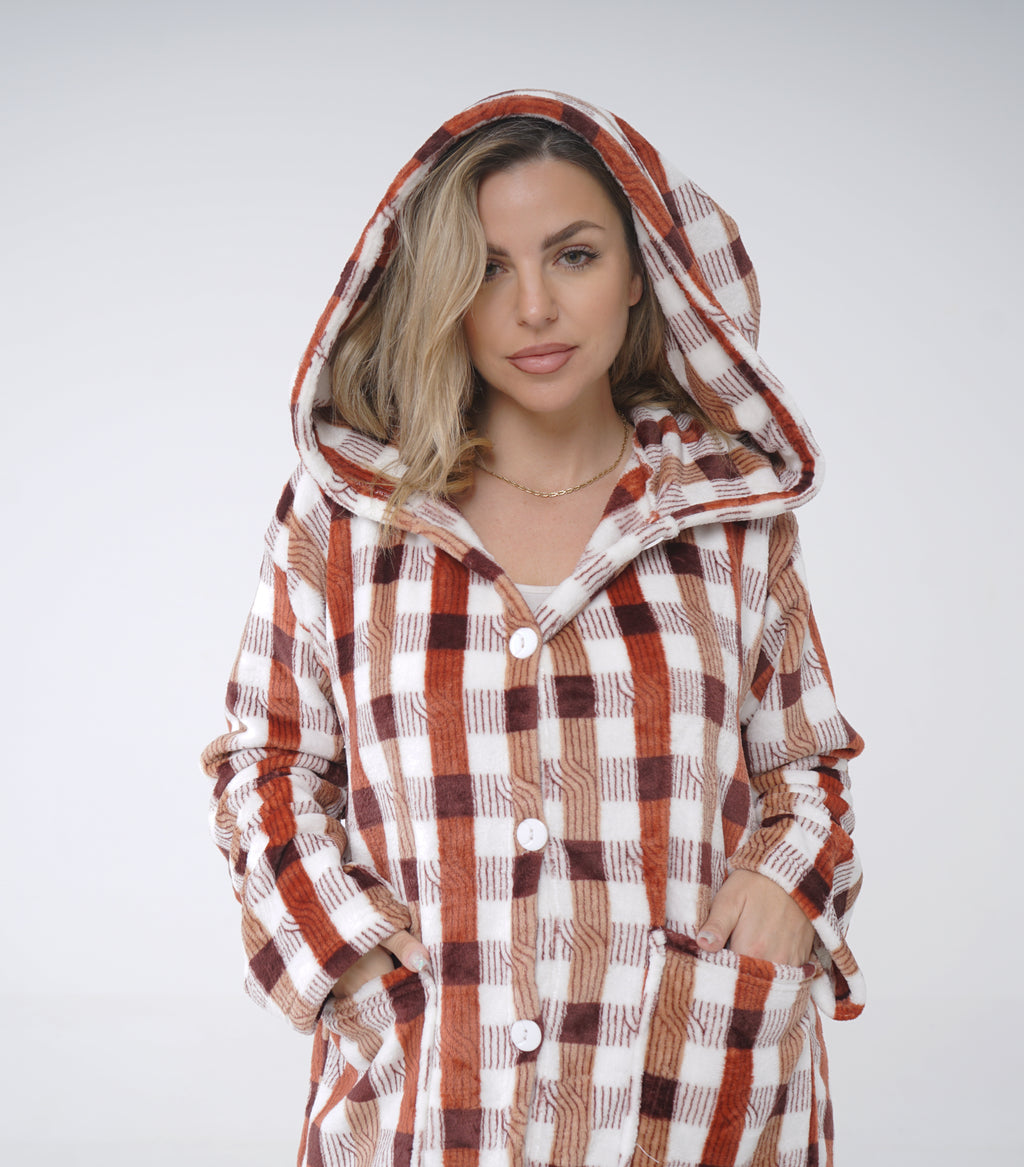 Cozy Plaid Charm Robe