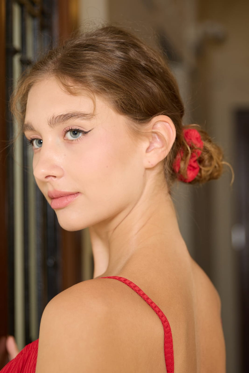 Matching fabric scrunchie
