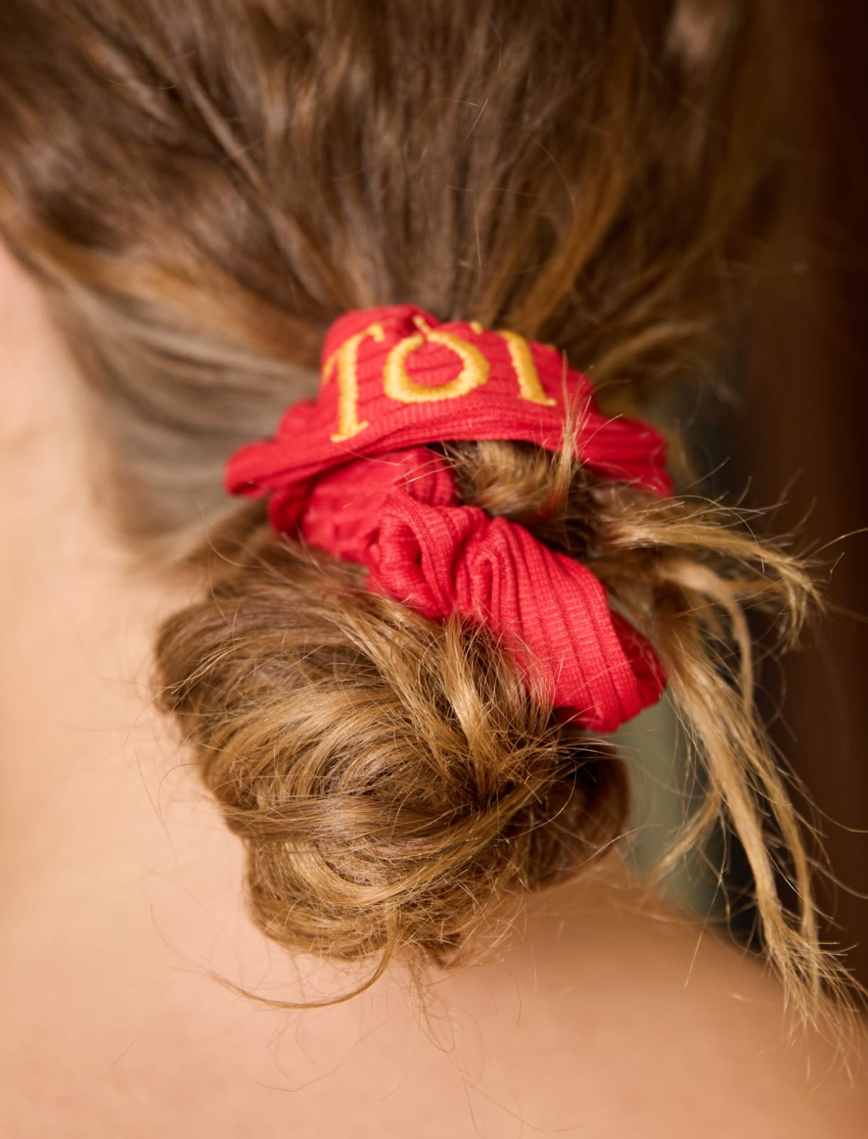 Matching fabric scrunchie