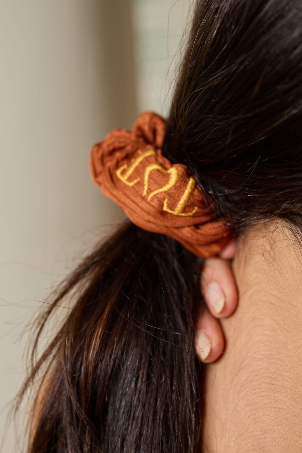 Matching fabric scrunchie