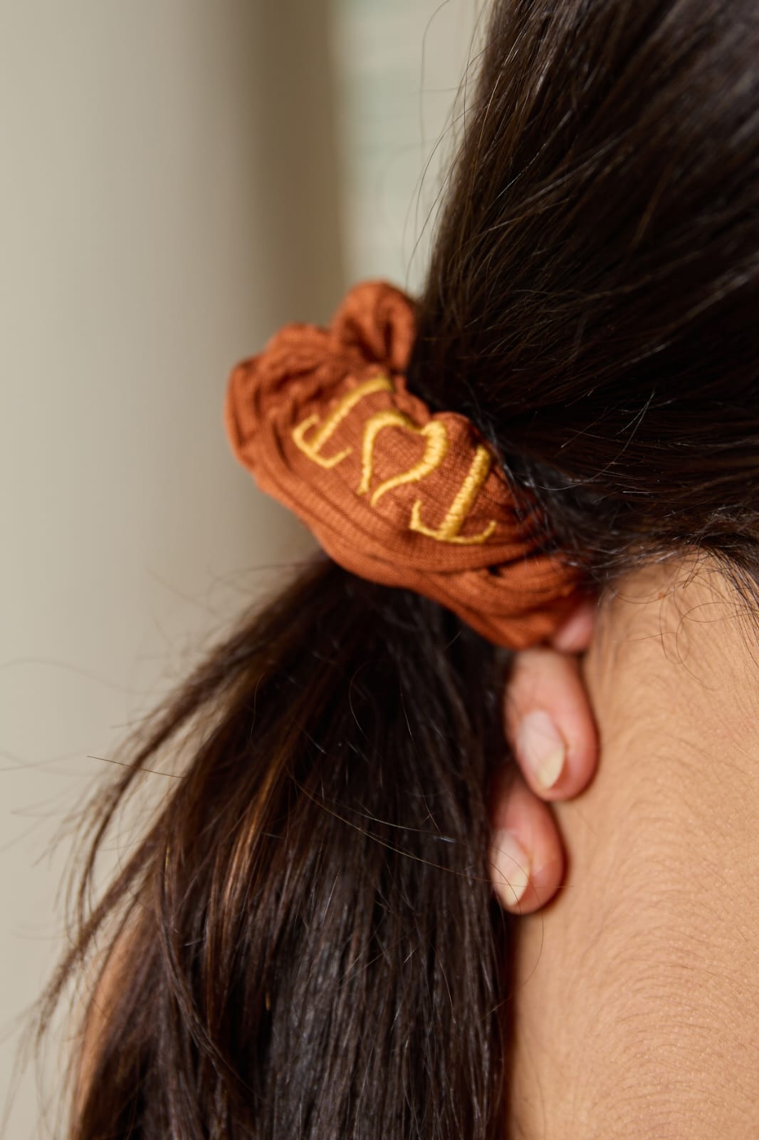 Matching fabric scrunchie