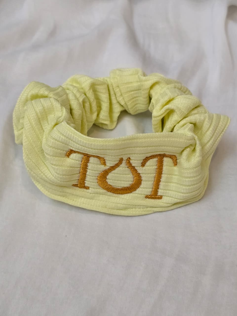 Matching fabric scrunchie