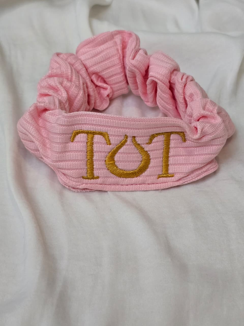 Matching fabric scrunchie